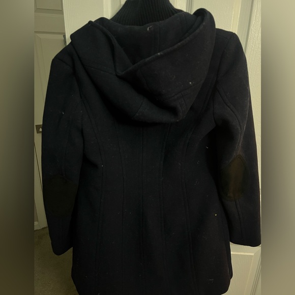 Calvin Klein long wool cashmere soft jacket with zipper and hood - Picture 3 of 3